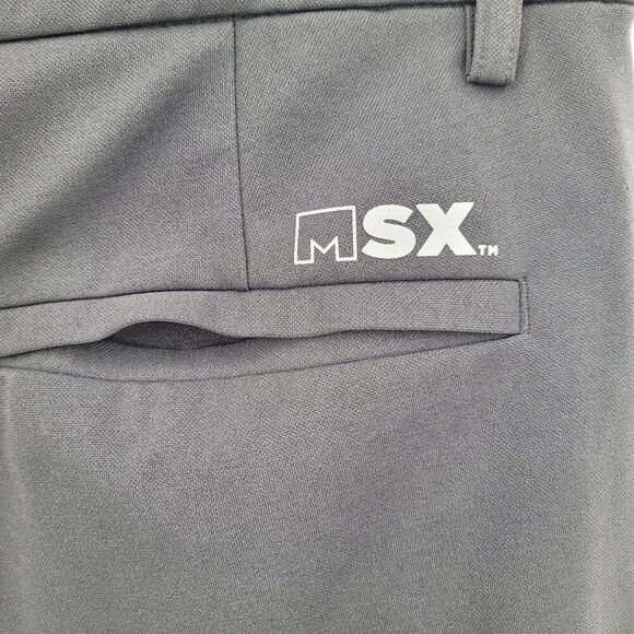 MSX By Michael Strahan 4-Way Stretch Quick Dry Polyester Pants L Gray Athleisure - Picture 9 of 11
